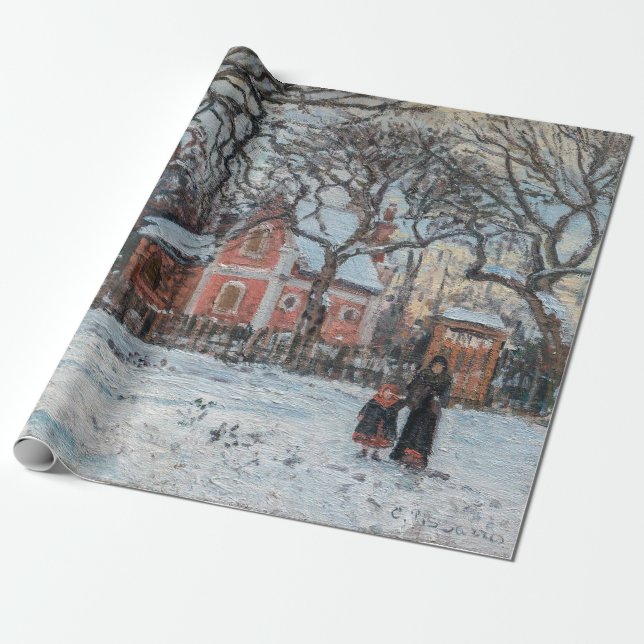 Papel De Presente Camille Pissarro - Chataigniers a Louvecienne (Desenrolado)