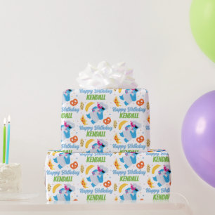 Papel De Presente Caminhão de Comida do Monstro das Cookies da Rua S