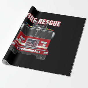 Papel De Presente Caminhão do Departamento de Bombeiros de Emergênci