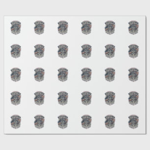 Papel De Presente Caminhão Monstro Patriótico 1776 Off Road Caveira