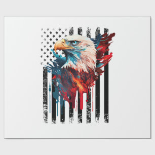 Papel De Presente Camisa Águia Bandeira Americana Homens Crianças Pa