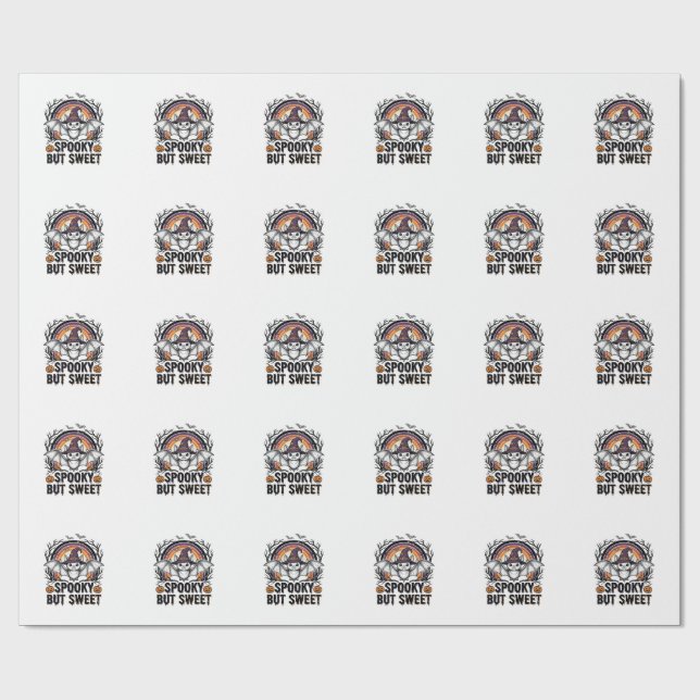 Papel De Presente Camisa Assustadora de Morcego de Halloween Fofo co (Aberto)
