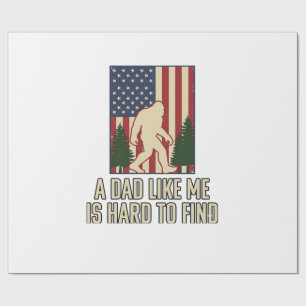 Papel De Presente Camisa Bigfoot Pai Bandeira Americana Vintage Desi