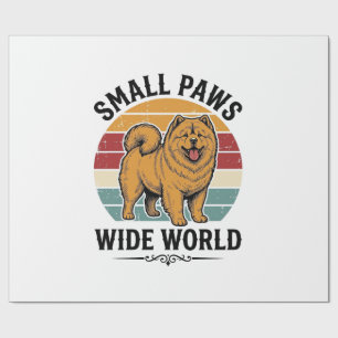 Papel De Presente Camisa Chow Chow Pequenas Patinhas Mundo Amplo Cac