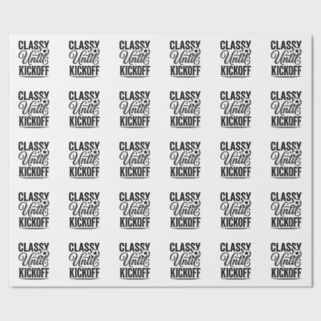 Papel De Presente Camisa Clássica Até o Pontapé Inicial de Futebol D (Aberto)