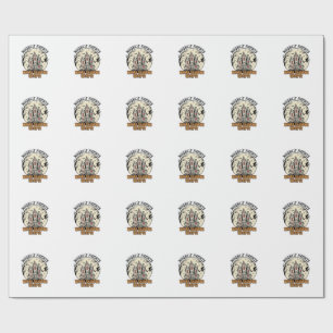 Papel De Presente Camisa da Lua Assombrada com Gravura Vintage Casa 
