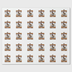Papel De Presente Camisa Dachshund Halloween Bruxa Vassoura Anda no