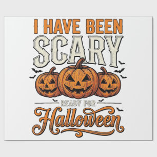 Papel De Presente Camisa de Abóbora Assustadora de Halloween Vintage