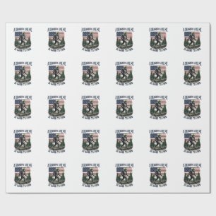 Papel De Presente Camisa de bandeira americana vintage Bigfoot Grand