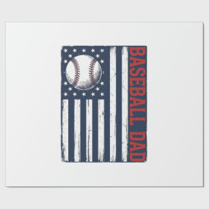 Papel De Presente Camisa de bandeira de pai de beisebol vintage Desi