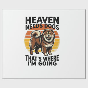 Papel De Presente Camisa de Cachorro Chow Chow Heaven Tributo Vintag
