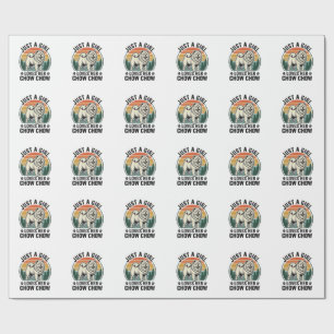 Papel De Presente Camisa de Cachorro Chow Chow Vintage Menina Amante