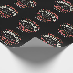 Papel De Presente Camisa de Cerveja Engraçada do Dia 4 de Julho Retr