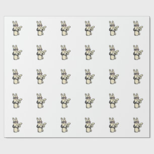 Papel De Presente Camisa de desenho animado mão apontando patriota v