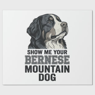 Papel De Presente Camisa de desenho de gravação vintage do cão de mo