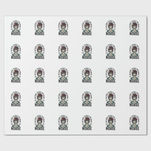 Papel De Presente Camisa de Enfermeira de Halloween Gráfico de Cavei
