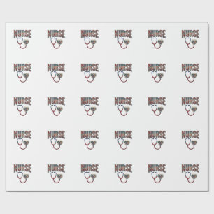 Papel De Presente Camisa de Enfermeira Patriótica com Estetoscópio V