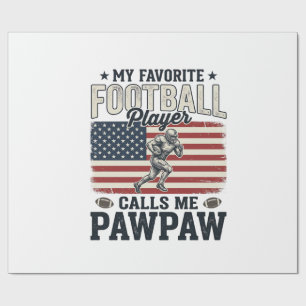 Papel De Presente Camisa de Futebol Pawpaw Vintage Bandeira American