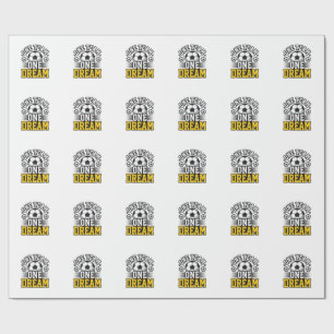 Papel De Presente Camisa de Futebol Vintage One Team One Dream Desig