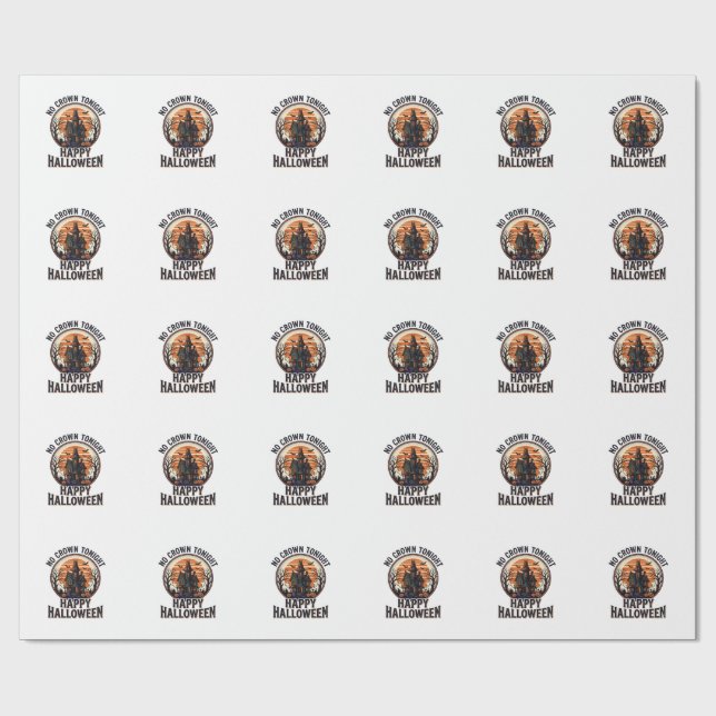 Papel De Presente Camisa de Halloween Assombrada Com Arte da Mansão  (Aberto)