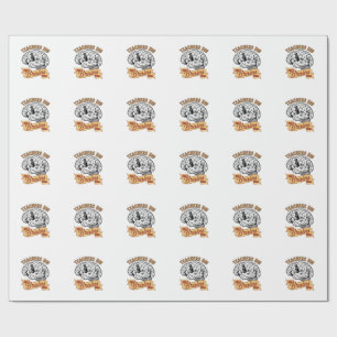 Papel De Presente Camisa de Halloween para Professor Punho de Cérebr