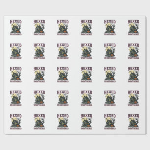 Papel De Presente Camisa de Humor de Bruxa Vintage Casa Assombrada H