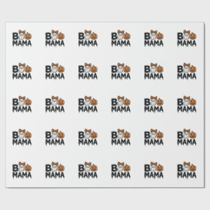 Papel De Presente Camisa de Mãe Fantasma de Halloween Abóbora Boo Ma