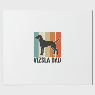 Papel De Presente Camisa de Pai de Vizsla Vintage para Amantes de Cã