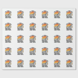 Papel De Presente Camisa de Papai Corgi Vintage Sunset Dog Papa Pres