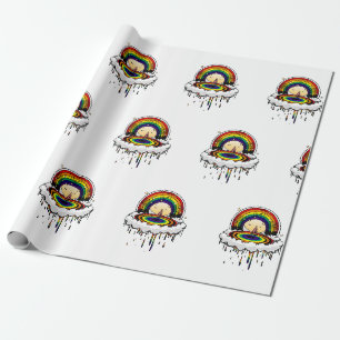 Papel De Presente Camisa de Polo Rainbow Rain