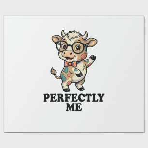 Papel De Presente Camisa de Vaca Fofa com Óculos Vibrações Perfeitas
