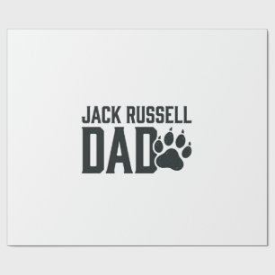 Papel De Presente Camisa do Papai Jack Russell com Desenho de Pegada