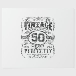 Papel De Presente Camisa Edição Limitada Vintage 1976 50 Anos de Ida