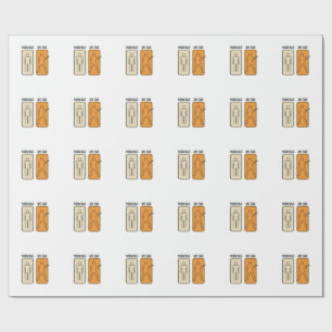 Papel De Presente Camisa engraçada do pai da guitarra desenho de gra