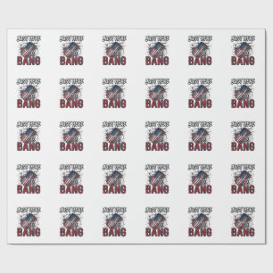 Papel De Presente Camisa engraçada patriótica de fogos de artifício