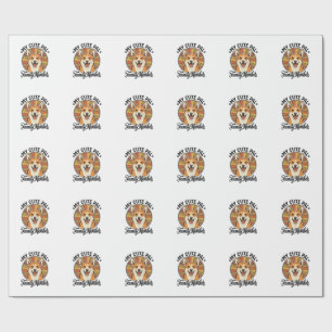 Papel De Presente Camisa Família Corgi Design de Amante de Pet Vinta