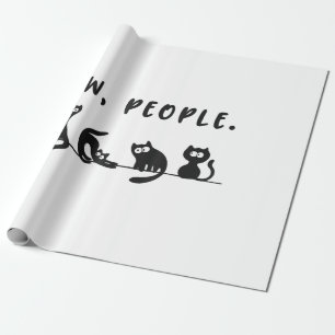 Papel De Presente Camisa-gato-preto, mulheres engraçadas, novo gato-