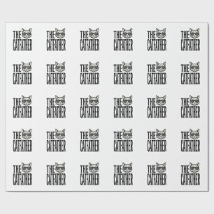 Papel De Presente Camisa Gráfica Citação Gato Vintage Funny Catfathe