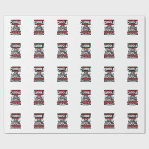 Papel De Presente Camisa Gráfica Vintage de Abraço de Filme de Terro