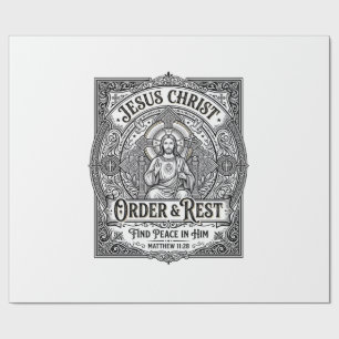 Papel De Presente Camisa Jesus Desembaralha Limpa Casa Gráfico Crist