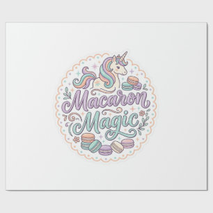Papel De Presente Camisa Mágica de Macaron Unicórnio Caprichosa Desi