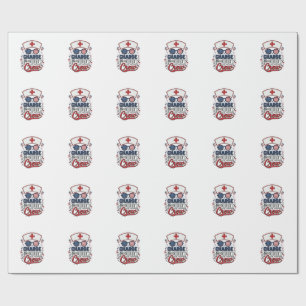 Papel De Presente Camisa Médica Patriótica da Equipe de Enfermeiros
