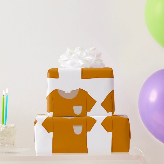 Papel De Presente Camisa Minimalista Amarelo Mostarda (Criador carregado)