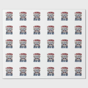 Papel De Presente Camisa Patriota Gamer 4 de Julho Vetor Vintage_1