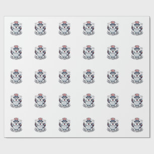 Papel De Presente Camisa Patriótica de Frango Celebração de 4 de Jul