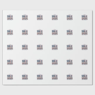 Papel De Presente Camisa Patriótica Ganso EUA Vintage Quatro de Julh