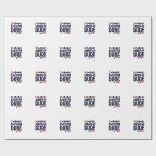 Papel De Presente Camisa Patriótica Vintage Americana Design_1
