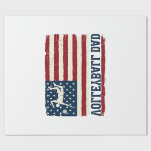 Papel De Presente Camisa Patriótica Vintage de Design de Bandeira pa