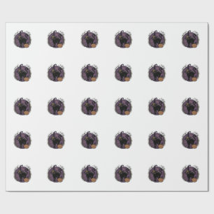 Papel De Presente Camisa Vetorial de Gato de Bruxa Vintage no Hallow