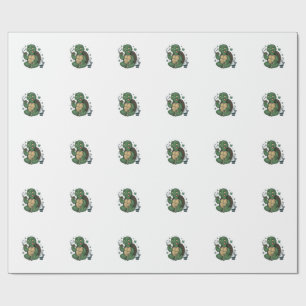Papel De Presente Camisa Vetorial de Tartaruga Stoner Vintage Design